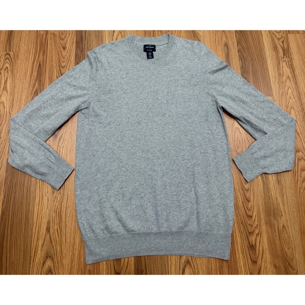 Daniel Hechter Sweater Mens Medium Cashmere Blend Gray Crewneck Pullover